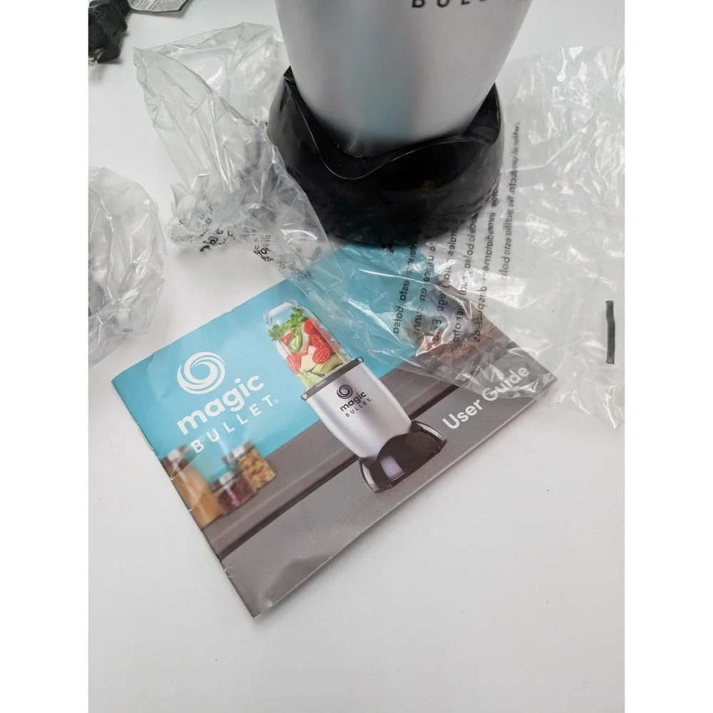 Magic Bullet Blender MB1001B motor Base w/ Cup Silver Tested